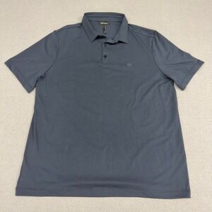 Cozy Earth Polo Shirt Mens Large Blue Athleisure Stretch Golf Preppy Casual